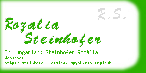 rozalia steinhofer business card